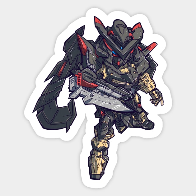 Astray Gold Gundam Deform Sticker by RatjoenMerch